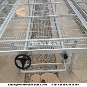 Galvanized Dilas Wire Mesh Rumah Kaca Bergulir Bangku